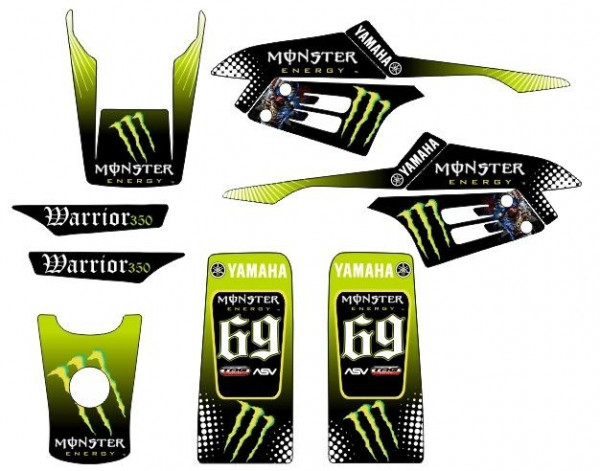 Kit Autocolantes Para Yamaha Warrior 350