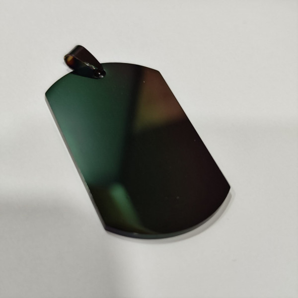 Medalha em metal - Rectangular com cantos arredondados 30x50x2mmmm - Preto Neo Chrome