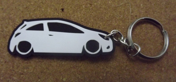 Porta Chaves com silhueta de Opel Corsa D - 3 Portas