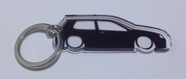 Porta Chaves de Acrílico com silhueta de Volkswagen Golf IV