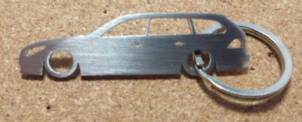 Porta Chaves em inox com silhueta com BMW E61 Touring - Série 5