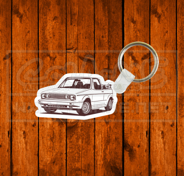 Porta chaves em MDF - VW Golf Mk1 Cabrio