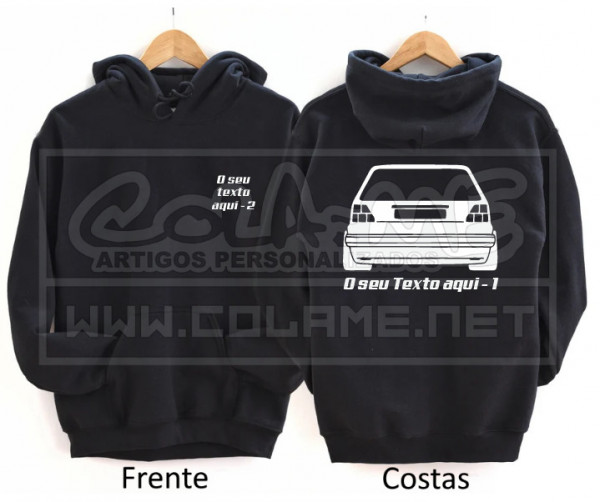 Sweatshirt com Capuz - VW Golf Mk2 - Traseira