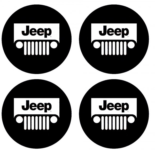 4 Autocolantes Para Centros de Jantes para Jeep