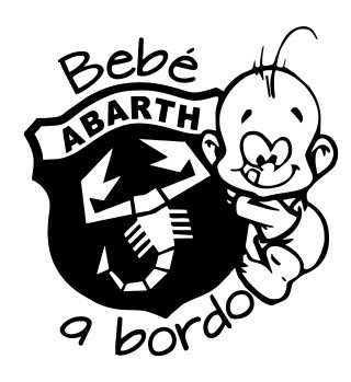 Autocolante - Bebé a bordo para Abarth