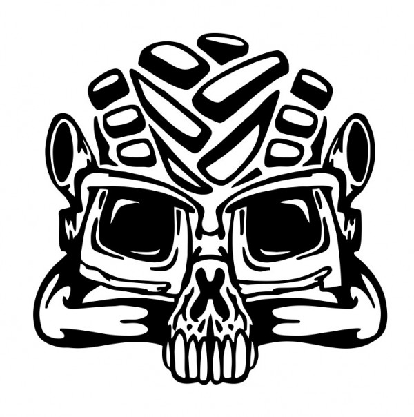 Autocolante com Caveira.