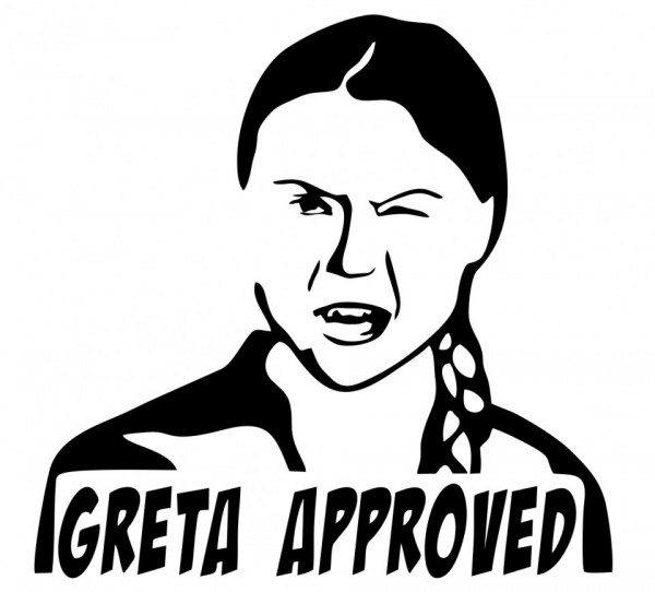 Autocolante com Greta approved