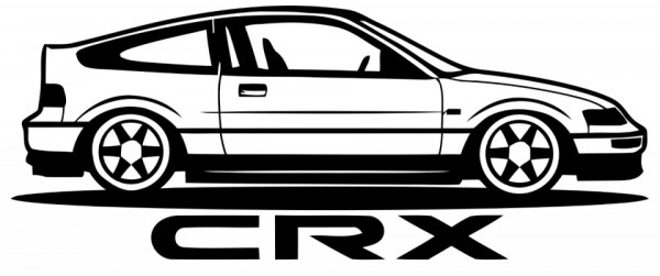 Autocolante com Honda CRX