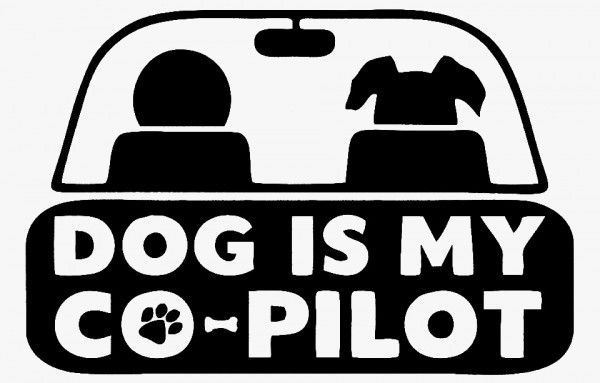 Autocolante - Dog is my co-pilot
