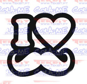 Autocolante - I Love Bigodes