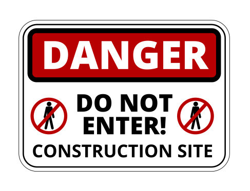 Autocolante Impresso - Danger - NO NOT ENTER!