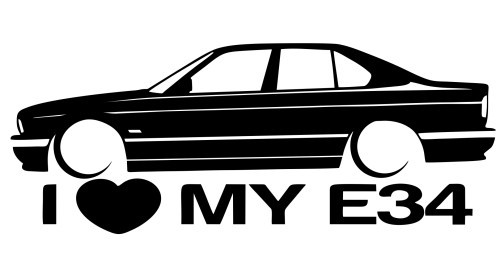 Autocolante para I love BMW E34