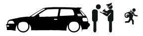 Autocolante - Policia e ladrões - Toyota Corolla