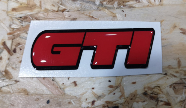 Autocolante Resinado 3D GTI (60x11mm)