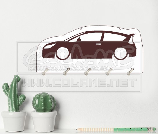 Chaveiro em MDF - Citroen C4 - Lateral