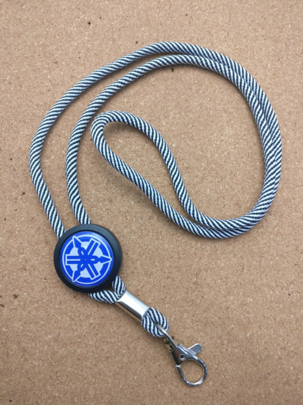 Fita Porta Chaves (lanyard) de Pescoço Ajustável para Yamaha (azul)