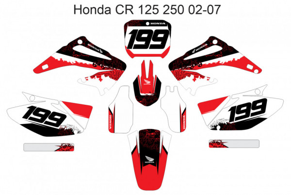 Kit Autocolantes Para Honda CR 125 / 250 02-07