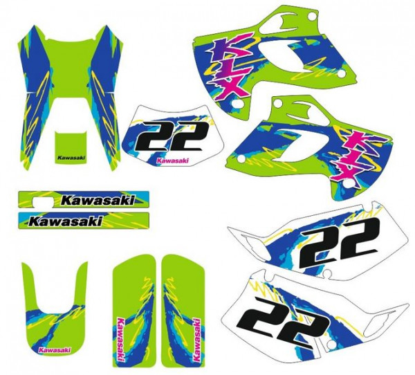 Kit Autocolantes Para Kawasaki KLX 300 1995