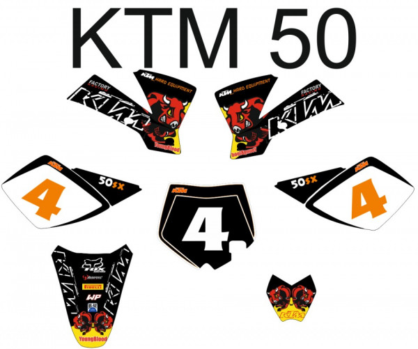 Kit Autocolantes Para Moto - Ktm SX 50 02-08