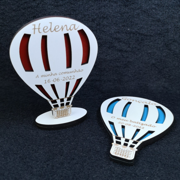 Lembrança em MDF - Balão de ar quente - Personalizada