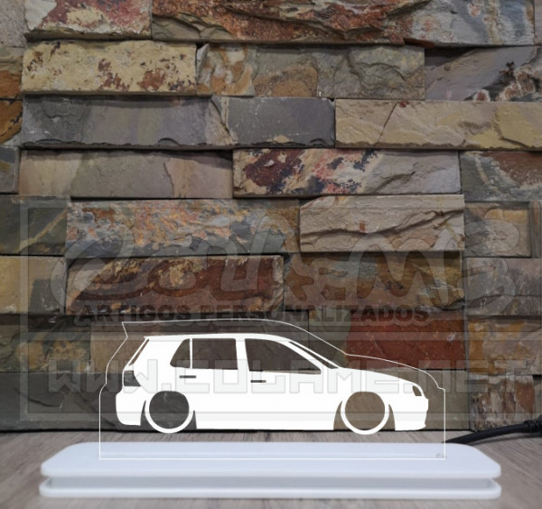 Moldura / Candeeiro com luz de presença - VW Golf Mk4 - Lateral