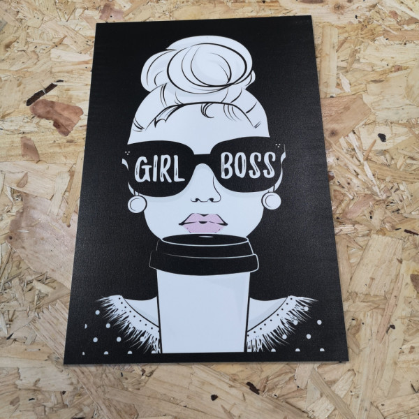 Placa Decorativa em PVC - Girl Boss