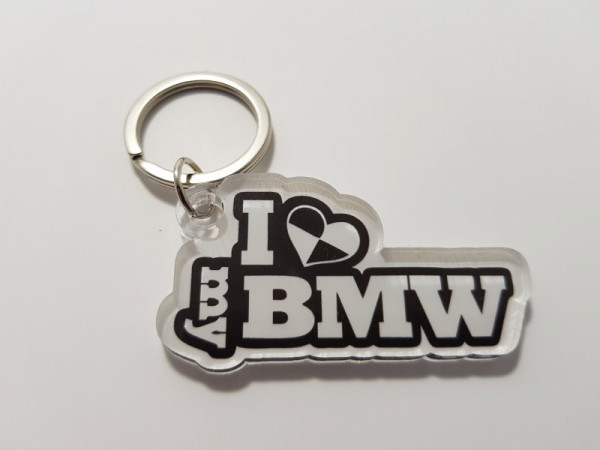 Porta chaves em acrílico com I Love My BM