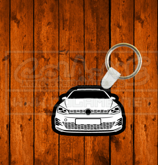 Porta chaves em acrílico preto - VW Golf 7