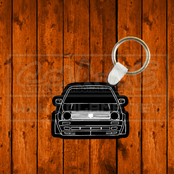 Porta chaves em acrílico preto - VW Golf Mk2