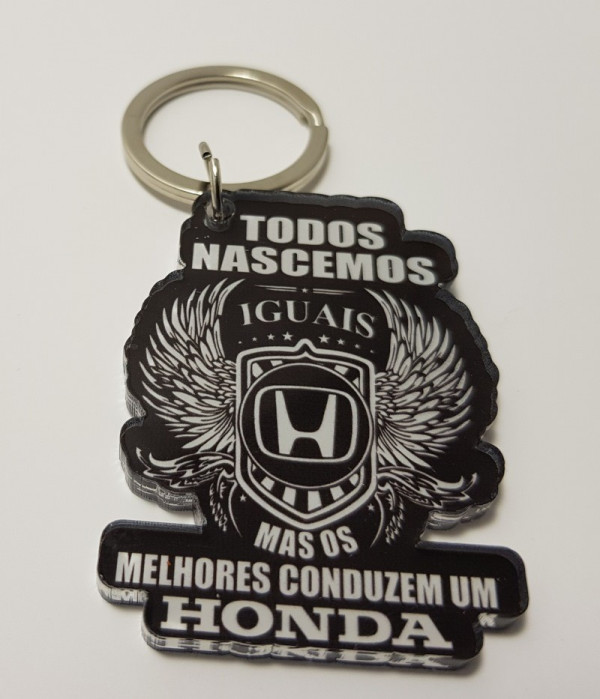 Porta chaves em acrílico - Todos Nascemos Iguais (Honda)