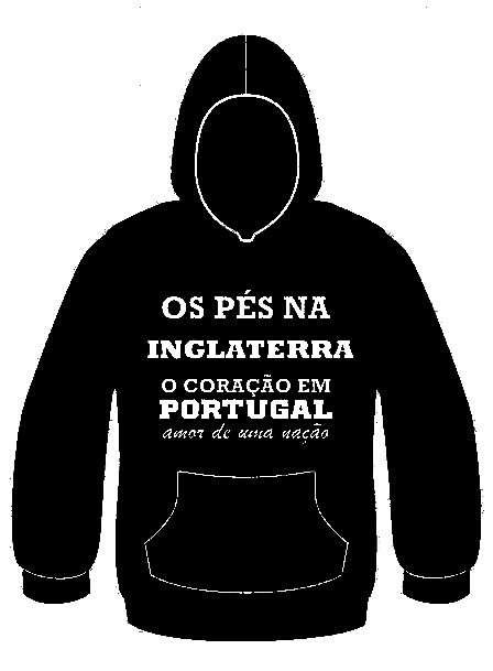 Sweatshirt com capuz - Os pés na Inglaterra o coração em Portugal, amor de uma nação