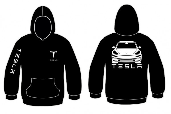 Sweatshirt com capuz para Tesla Model 3