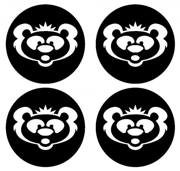 4 Autocolantes Para Centros de Jantes com Urso