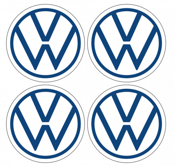 4 Autocolantes Para Centros de Jantes com Volkswagen