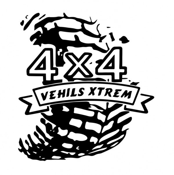 Autocolante com 4X4 Vehils Xtrem