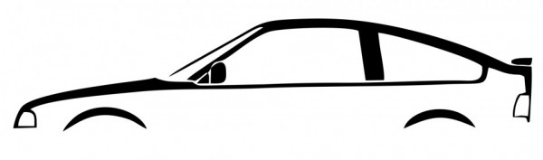 Autocolante com silhueta  honda CRX