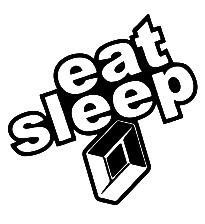 Autocolante - Eat Sleep Renault