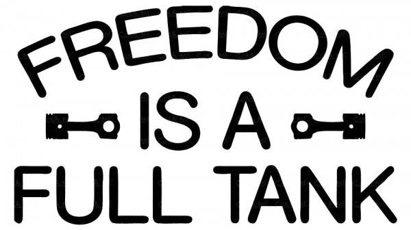 Autocolante - Freedom is a full tank