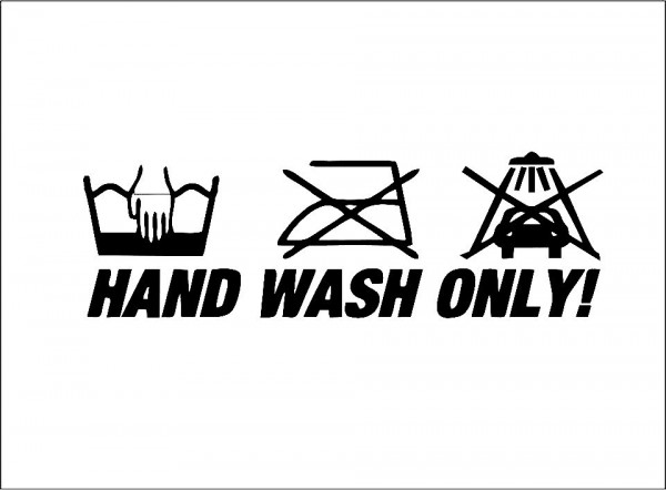 Autocolante - Hand Wash Only