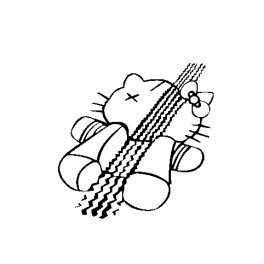 Autocolante - Hello Kitty Atropelada