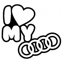 Autocolante - I Love my Audi