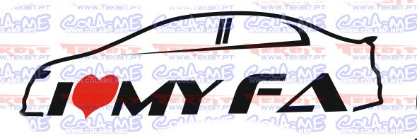Autocolante - I Love My FA