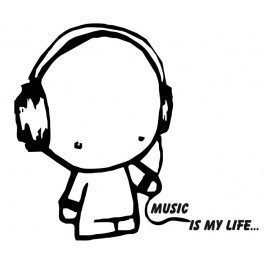 Autocolante - Music is My Life