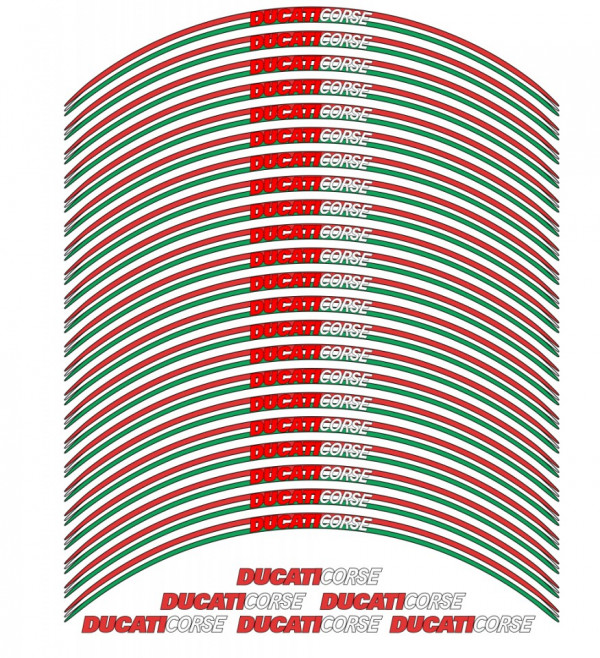 Conjunto de faixas para Jantes com  Ducati