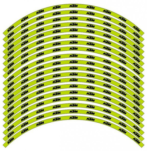 Conjunto de faixas para Jantes - KTM verde