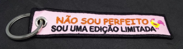 Fita Porta Chaves com "Não sou Perfeito Sou uma Edição Limitada"