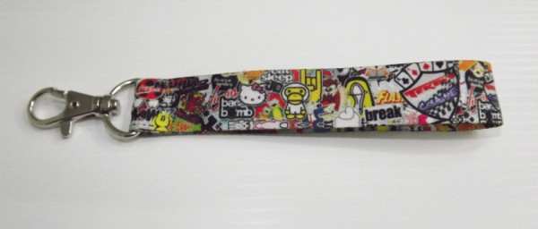 Fita Porta Chaves com Sticker Bomb Padrão 3
