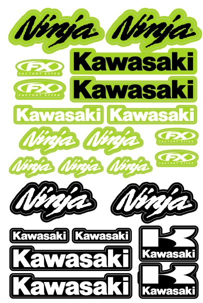 Folha / Pack de Autocolantes - Kawasaki