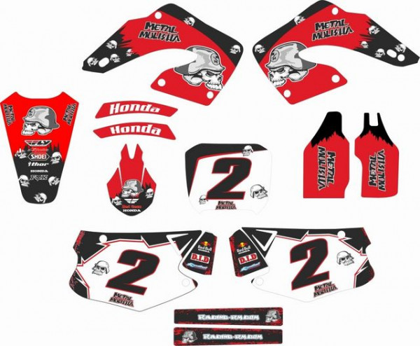 Kit Autocolantes Para  Honda CR 125 / 250 00-01