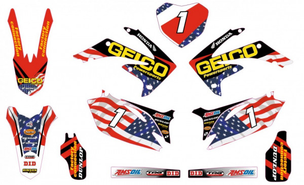 Kit Autocolantes Para HONDA CRF 450 09-12